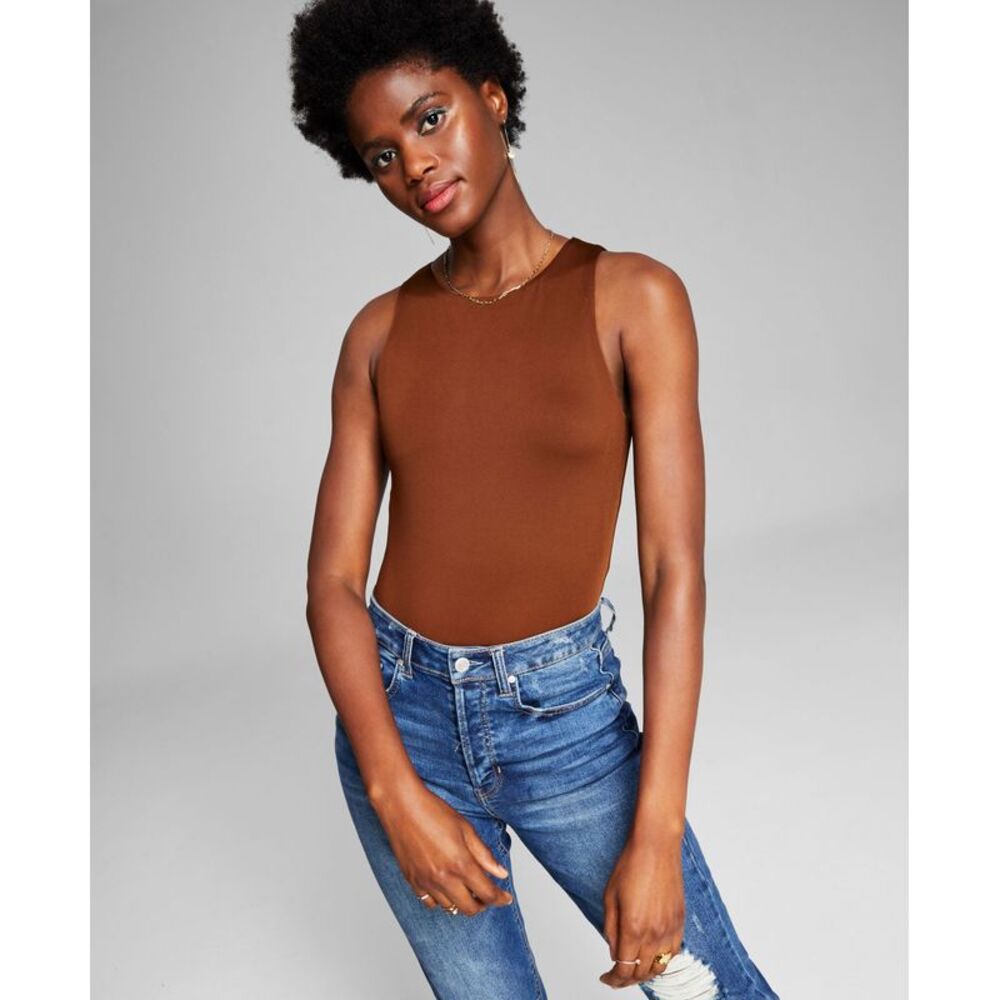 And Now This Now This Womens High Neck Bodysuit